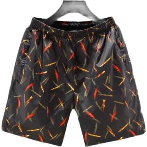 High quality summer men Ice silk shorts print casual loose sports shorts plus size 7XL 9XL 8XL 10XL 11XL thin shorts 66 68 70 74