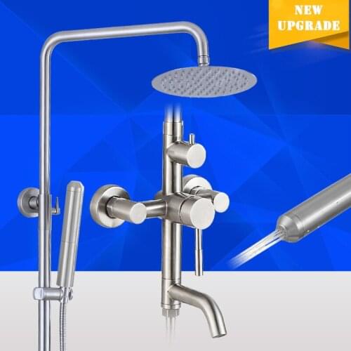 Bathroom Faucet Matte Black Rain Shower Bath Faucet Wall Mounted Bathtub Shower Mixer Tap Shower Faucet Shower Set Mixer