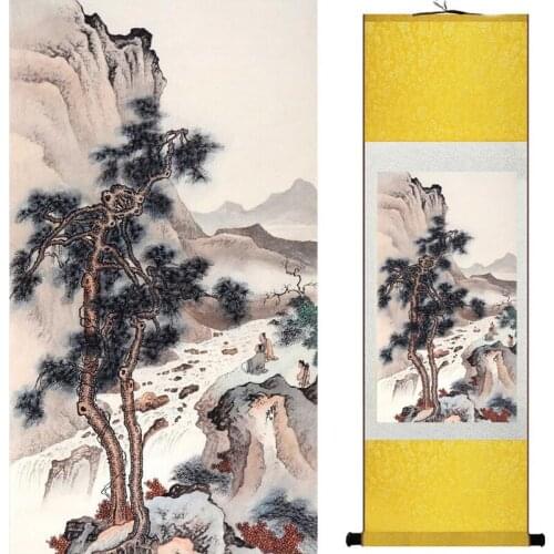 Old fashion painting landscape art painting Chinese traditional art painting China ink painting201907161401
