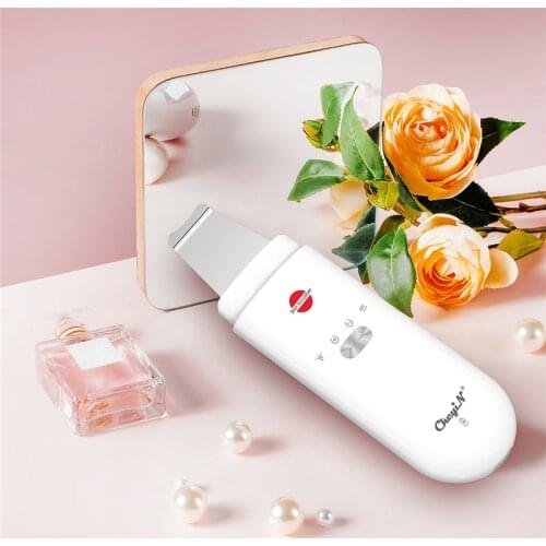 New 24000HZ Ultrasonic Skin Scrubber Powerful Deep Face Cleaning Machine Remove Blackhead Dirt Facial Lifting Peeling Shovel 50