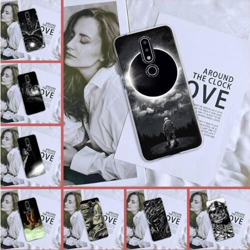 Back Cover For Nokia 4.2 3.2 Silicone Soft Space Skull Astronaut Cool Moon Cartoon Phone Case For Nokia 2.1 3.1 5.1 6.1 7.1 Plus