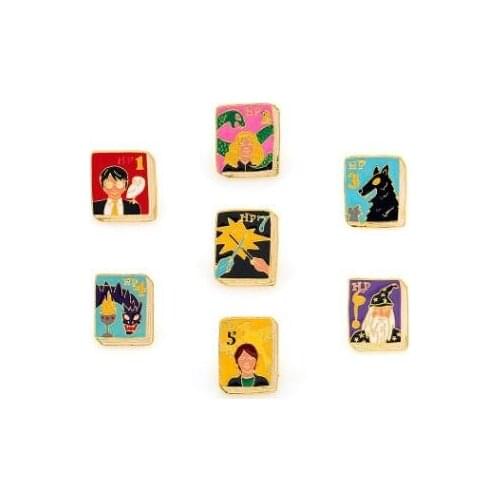 Harri Series Broochs Holy Artifact Potter Golden Snitch Lapel Women Delicate Book Brooches Pin Brooch Jewelry Gifts For Girl