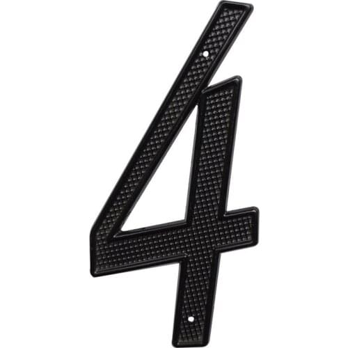10cm Black House Number 4" Door Outdoor Mailbox Numbers Huisnummer Numeros Para Casa Street Address Nail on Metal Zinc Numbers