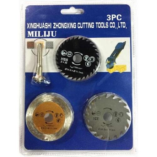 3pc Saw Blade Cutting Disc Cut-off Wheel ElectricMill Cutter RotaryTool Kit