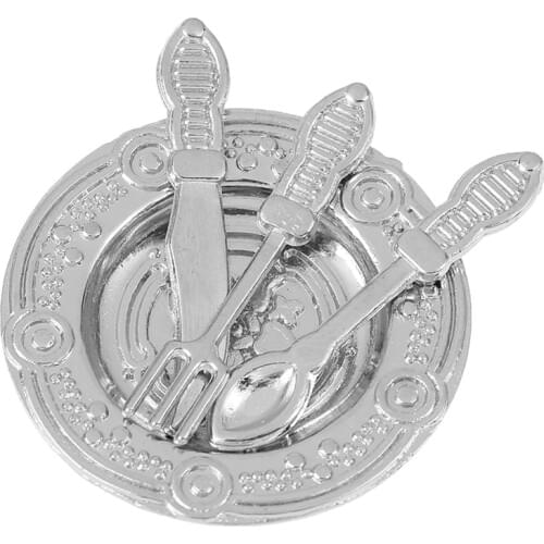 4PCS/set Mini Vintage Dollhouse Miniatures Tableware Cutlery Silver Knife Fork Spoon Childrens Toy Doll House Decor Scale 1:12