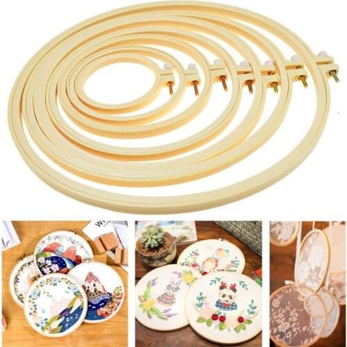 8Size 7-32cm Plastic Embroidery Hoop Ring Set Cross Stitch Round Frame For Wedding Easter Party Wreath Sewing Craft Accessories