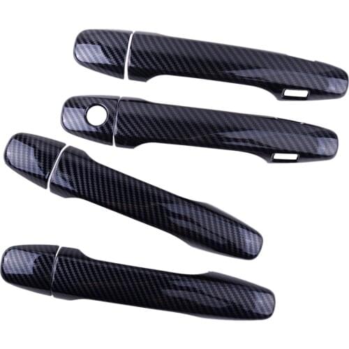 8Pcs/Set Car Carbon Fiber Style Smart Door Handle Cover Trim Fit For Subaru Legacy Levorg WRX Outback Forester XV Crosstrek