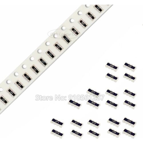 8P4R 0603 1% network chip resistor arrays 22R 100R 1K 2K 10K 12K 15K 20K 100K 33R 49.9R 63.4R 68R 75R 4.7K 5K1 33K 47K 51K 49.9K