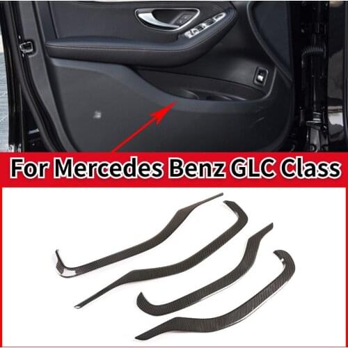 Car Accessories For Mercedes Benz GLC Class X253 15-2017 Carbon Fiber Texture Interior Door Decoration Moulding Trim Accessories