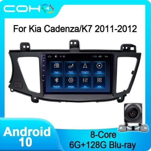 COHO For Kia Cadenza/K7 2011-2012 Car Multimedia Player Radio Coche Autoradio Android 10.0 Octa Core 6+128G