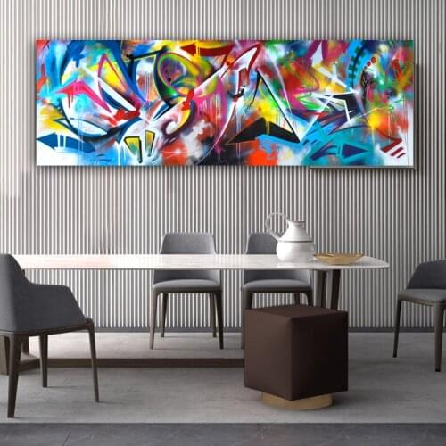 DDWW Larger Size Colorful Graffiti Oil Abstract Painting Art Wall Canvas Prints for Wall Art Picture for Living Room Home Decor
