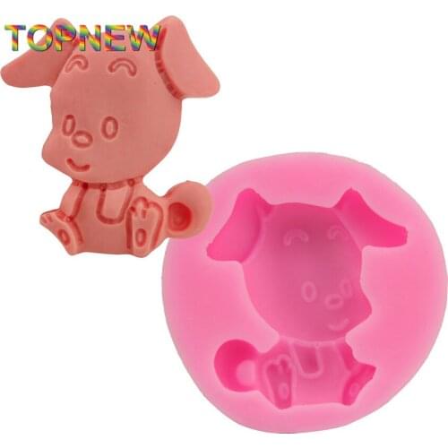 DIY Little Doggie Puppy dog Cake Molds for Fondant Jello Jelly Sugar Ice Soap Moulds Cake Decorating Tools Kitchen C1881
