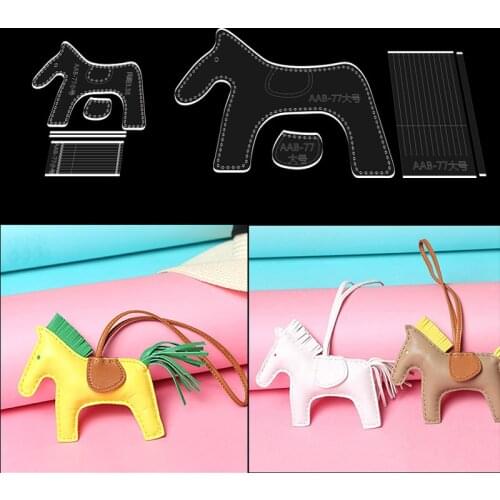DIY Cute Pony Acrylic Template Tool Lovely Small Horse Ornament Acrylic Pattern Leather Pendant Craft Sewing Stencil Drawing
