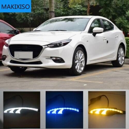 For Mazda 3 Mazda3 Axela 2017 2018 Driving DRL with turn signal Daytime Running Light fog lamp Relay 12V Daylight car styling