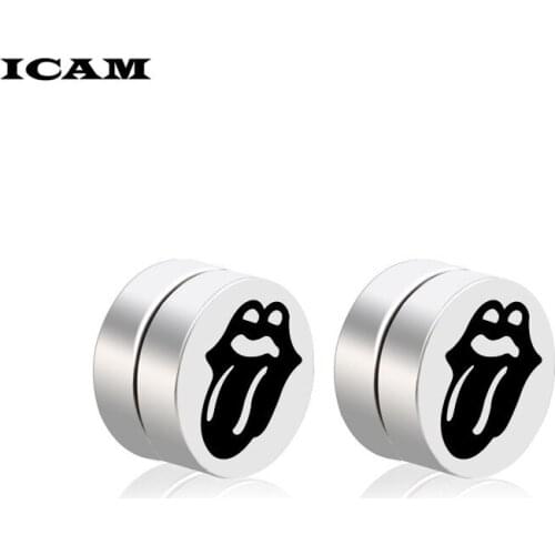 ICAM Wholesale Jewelry Magnet Earrings Gift Cheap Women Lovers No Ear Hole Fashion Popular Earrings Men Simple New Accessories