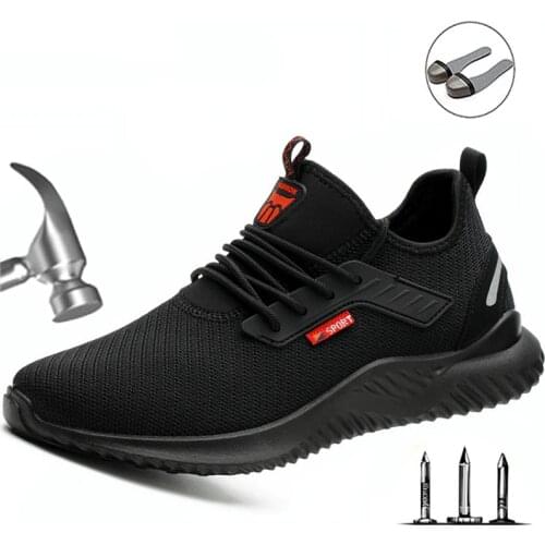 Indestructible Shoes Men Safety Work Shoes with Steel Toe Cap Puncture-Proof Boots Lightweight Breathable Sneakers Dropshipping