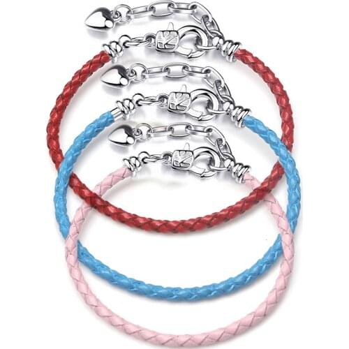 BAOPON Fashion Style Charm Bracelets With Lobster Clasp Leather Chain Bracelet Bangle For Women Lover Jewelry Gift Special Offer