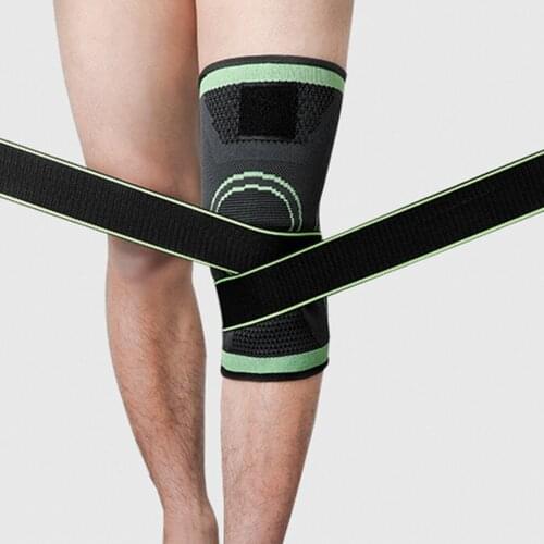 1 Pair Sports Kneepad Men Pressurized Elastic Knee Pads Support Fitness Gear Basketball Volleyball Brace Protector