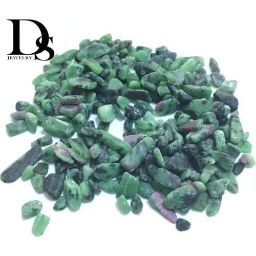 Natural Ruby Zoisite Rock Tumbled Quartz Crystal Green Ruby Clastic Stones Cube Collectible Geological Minerals Specimen