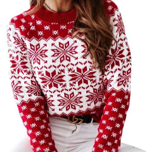 NEW Hot Sale Elegant Women Sweater Tops Coat Christmas Winter Fashion Casual Ladies Girls Warm Soft Brief Sweaters