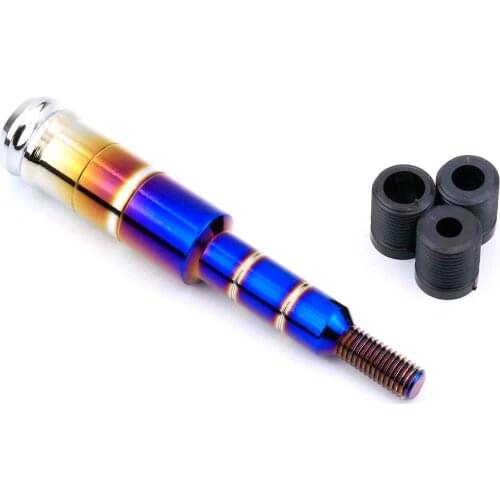 New Burnt Blue Aluminum Car Gear Shift Knob Extender Shifter Lever Extender Fit For Universal Car