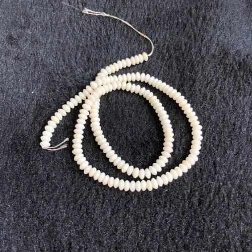 Wholesale 5strings Natural White Coral Beads 2x4mm 2.5x5mm Round Disc Beads Tiny Spacer Beads For Jewelry Making 15.5"/string