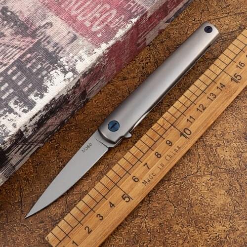 Outdoor sharp MS3 ball bearing system M390 blade titanium alloy handle tactical survival self-defense hunting tool folding knife