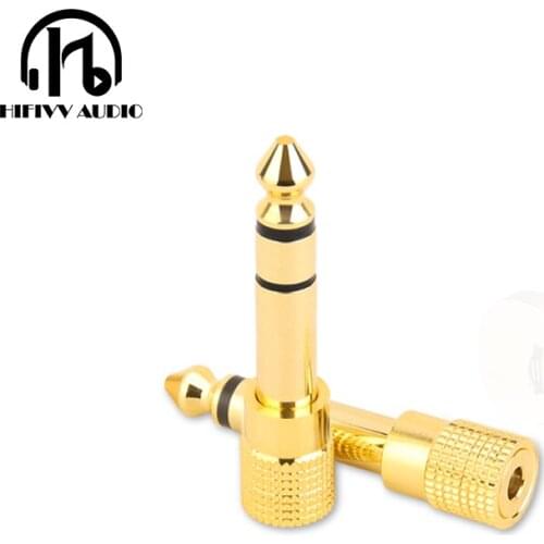 6.5mm to 3.5mm adapter audio guitar microphone plug electronic electric piano headset amplifier converter connector