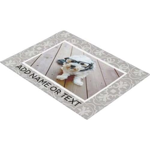 Personalized Custom Photo Doormat Farmhouse Tile Pattern and Text Doormat Home Decoration Entry Non-slip Door Mat Rubber Washabl