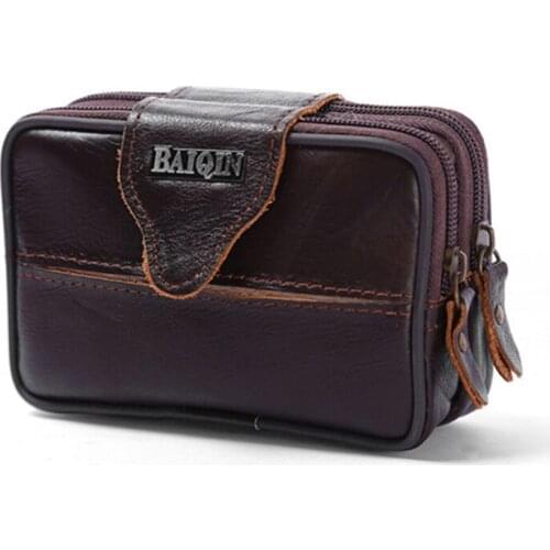 Bycobecy unisex waist bag business Wear-resistant small purse Phone coin Wear belt pocket Multi-function outdoor heuptas heren