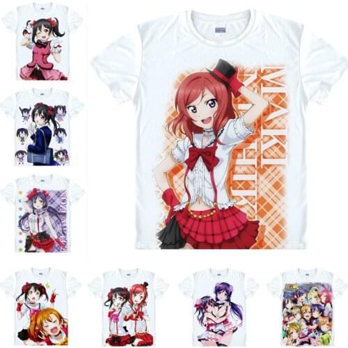 Coolprint Japanese Anime Shirt Love Live School Idol Project T-Shirts Multi-style Kotori Minami Maki Nishikino Cosplay Costume