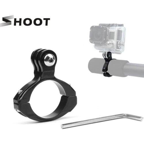 SHOOT Bike Bicycle Rig Roll Bar Mount Handlebar Clip Holder Seatpost for Gopro Hero 7 6 5 4 SJCAM Yi 4K Eken Go Pro 7 Accessory