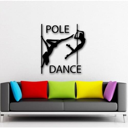 Removable Vinyl Decal Pole Dance Sexy Girls Dance Wall Sticker Art Decal Home decoration Wall Paper Living Room Decor Mural A-41