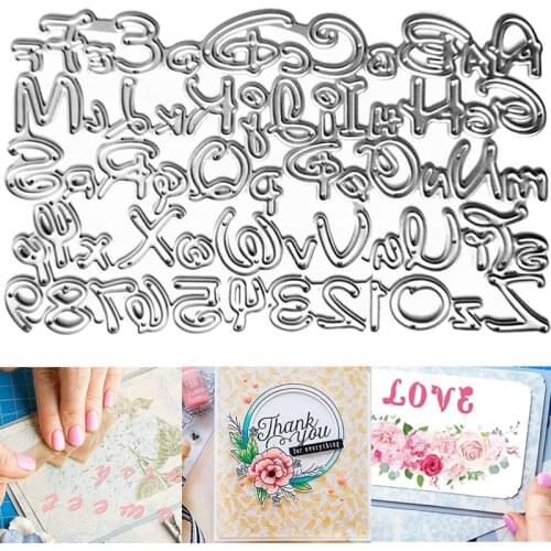 Metal Cutting Die Letter and Number Embossing Die for DIY Scrapbook Photo Album Decoration Paper Molded Card Craft Decor 2021