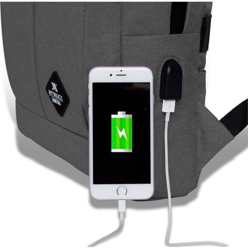 My Valice Smart Bag GALAXY Usb Charger Input Notebook Backpack Gray