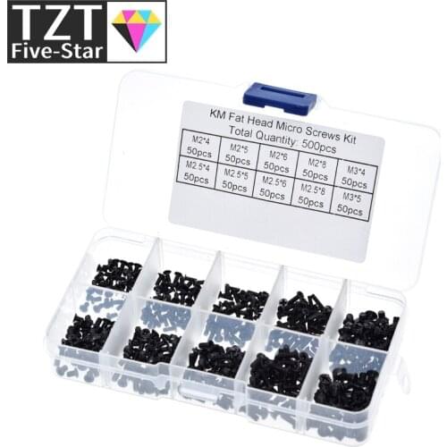 500Pcs M2 M2.5 M3 KM Screw Flat Head Phillips Screws Laptop Notebook Screws Set Kit for computer small screw