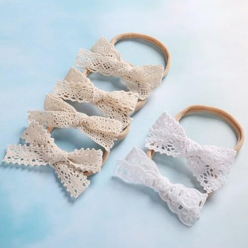 Newborn Headband Lace Bow Hair Bow Headwear Kids Headbands Newborn Photography Props Hair Accessories