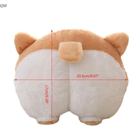 13MF Universal Cute Soft Corgi Butt Shape Pillows Car Headrest Neck Rest Auto Neck Safety Cushion