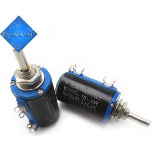 2pcs/lot WXD3-13-2W 100 200 220 470 680 1K 2.2K 3.3K 4.7K 5.6K 6.8K 10K 22K 33K 47K 100K Ohm WXD3-13 2W Wirewound Potentiometer