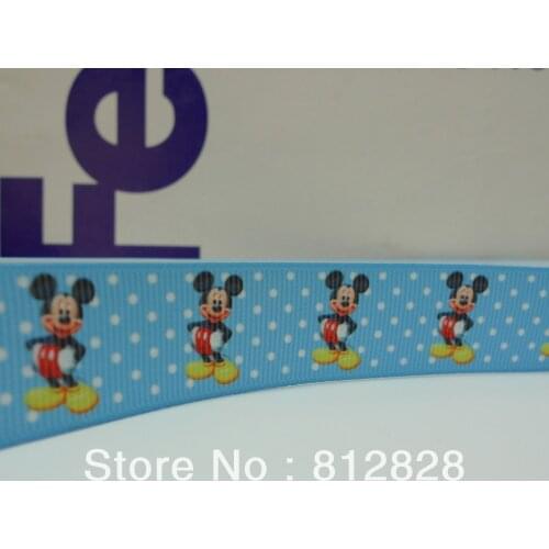 25 Yards 7/8'' 22mm Sublimation Printed Cute Cartoon Grosgrain Ribbon