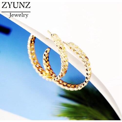4 Pairs, Gold Color Micro Pave Clear CZ Circle Stud Earrings For Women Wedding Fashion Earrings Jewelry Gift