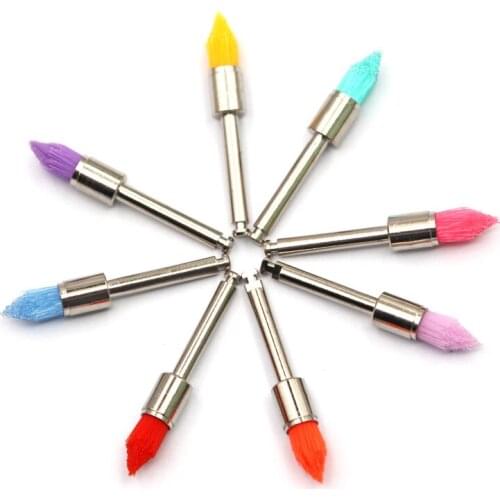 50pcs/Bag Dental Polishing Brush Polisher Nylon Colorful Pointed Shape Disposable Teeth Whitening Prophy Brushes Dental Material