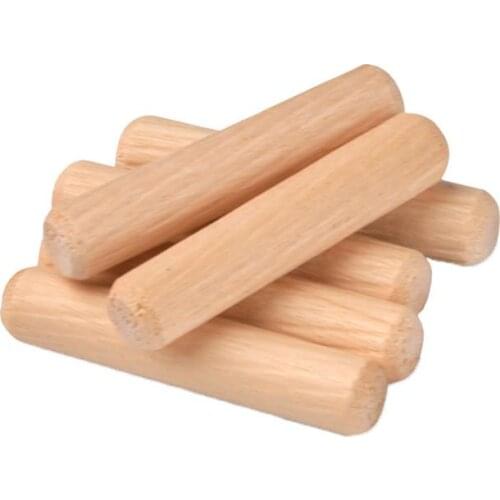 60/100 Pcs Pack 8*40/8*50/10*60 Mm Wooden Dowels For Crafts And DIY Ers