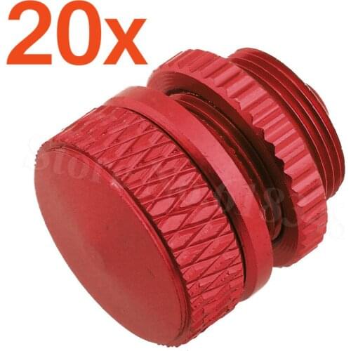 20PCS/LOT Aluminum Fuel Plug Dot Gas Glow Cap RC Nitro Powered Airplane Part Blue / Red