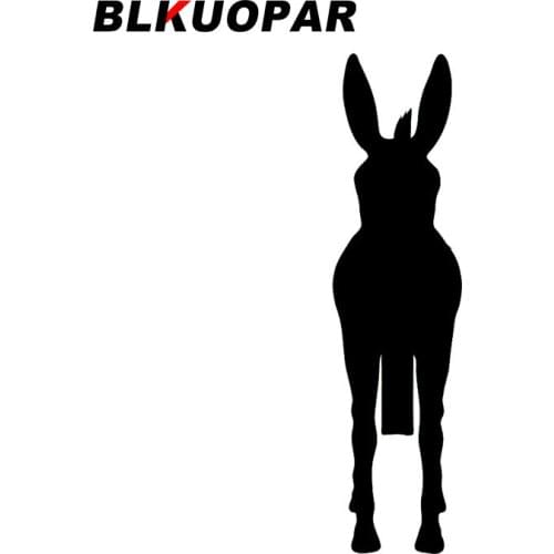 BLKUOPAR for Donkey Silhouette Car Stickers Sunscreen Fashionable Decals Motorcycle Helmet Scratch-Proof Funny Car Styling