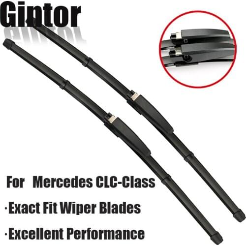 Gintor Car Windscreen Wiper Blade For Mercedes-Benz CLC-Class W203 22"+22" 2008 2009 2010 2011 Fit Slider Arms Natural Rubber