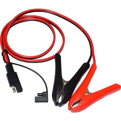 14AWG Battery Alligator Crocodile Clip to SAE Connector Extension Cable，12V SAE Quick Release Adapter to Alligator Clips