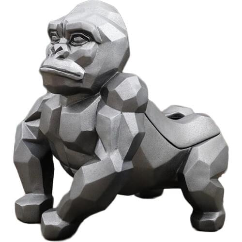 Creative Geometry Gorilla Tissue Holder Cassette Orangutan Paper Holder Pumping Tray Living Room Decoration Best Gift