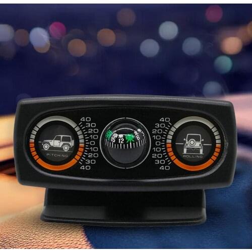 Multifunction Car Compass Slope Measure Tool Guide Ball Level Wave Inclination Instrument Vehicle Inclinometer Car Accessories
