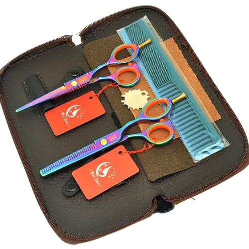 Meisha 5.5" Salon Hair Scissors Set with Bag Professional Hair Cutting Shears Thinning Tesouras JP440C Hairdresser Shears A0005A